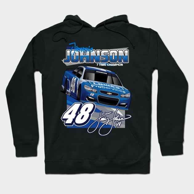 Jimmie Johnson Nascar Hoodie by kucingtertawa